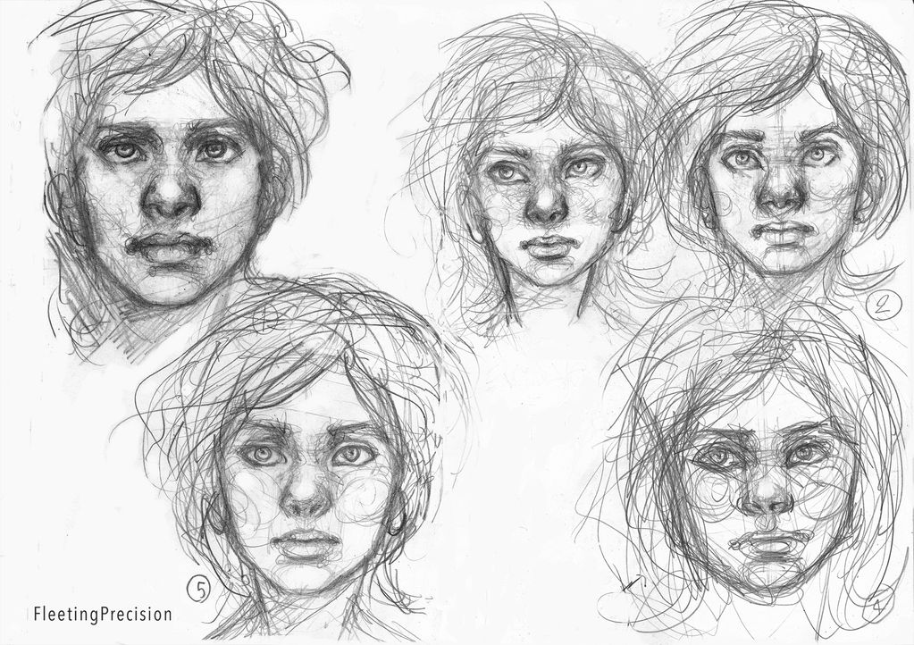 drawing the same face 5 times challenge!