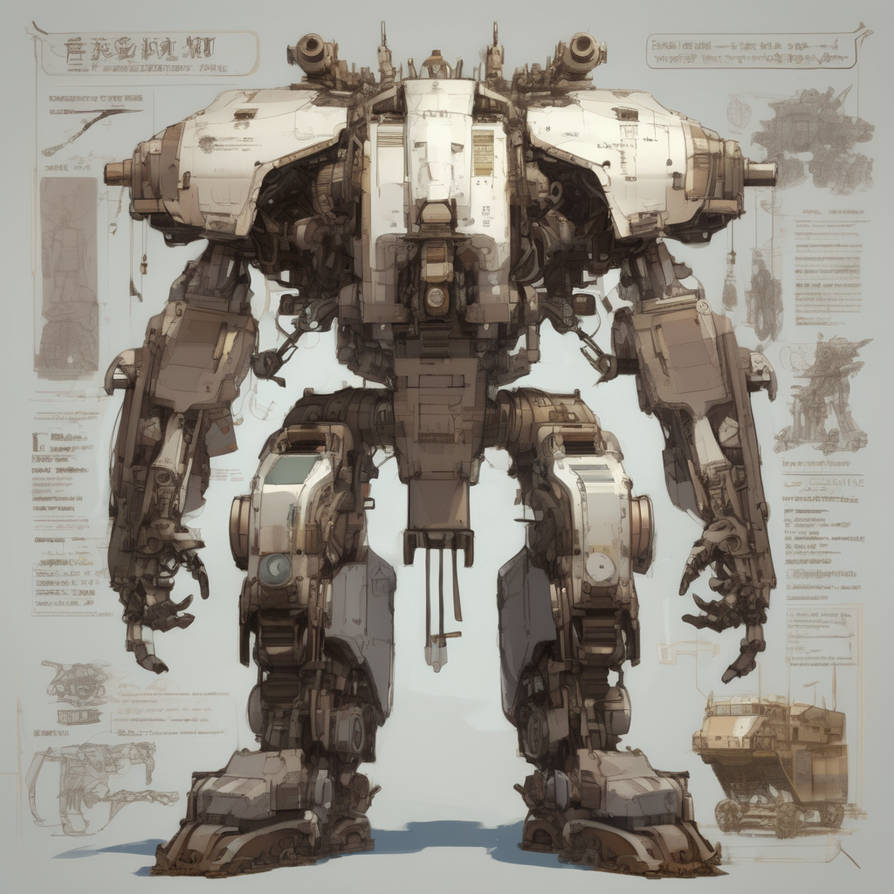 Mech Blueprint blueprint of a mech walker by NemoArrigo on DeviantArt