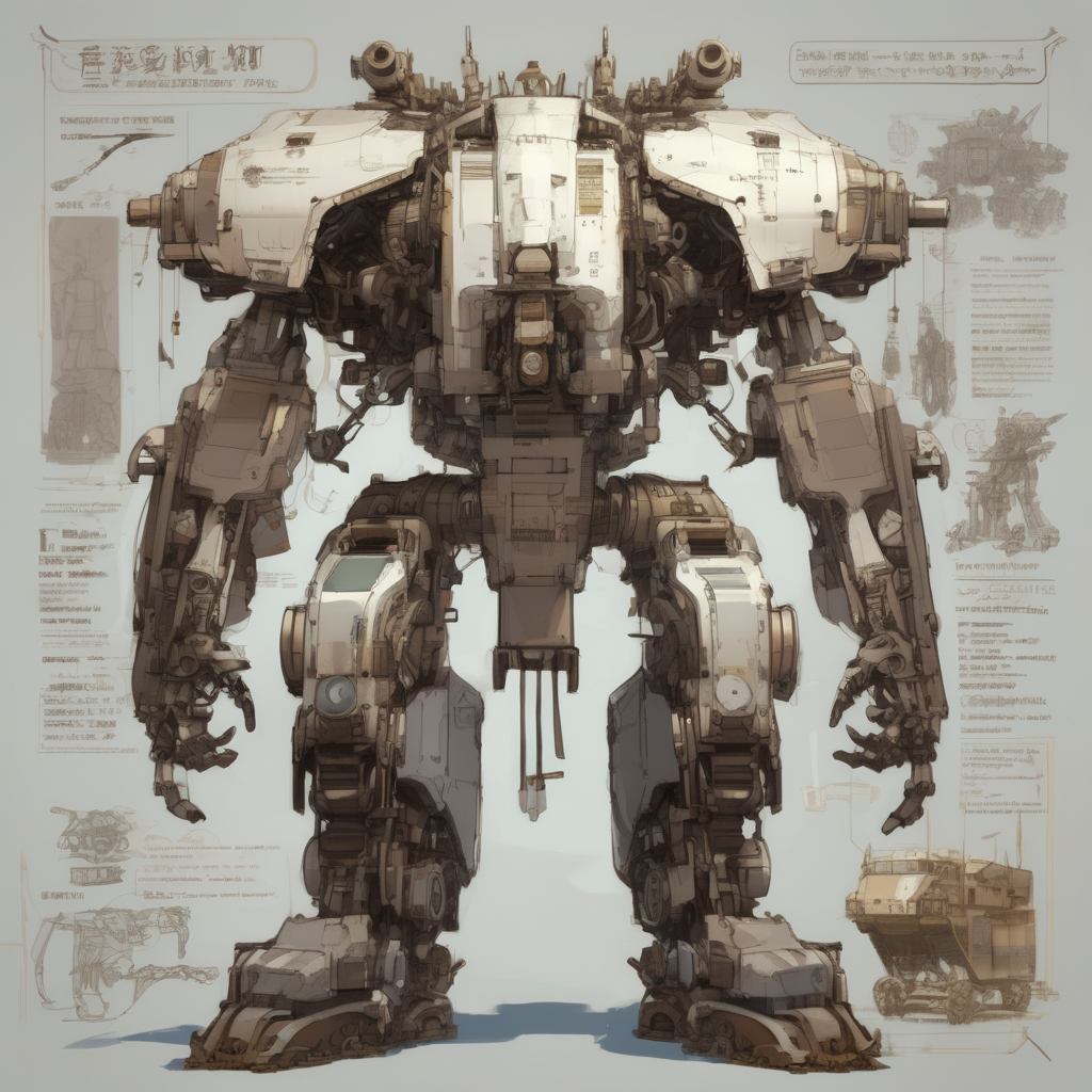 Mecha Walker blueprint of a mech walker by NemoArrigo on DeviantArt