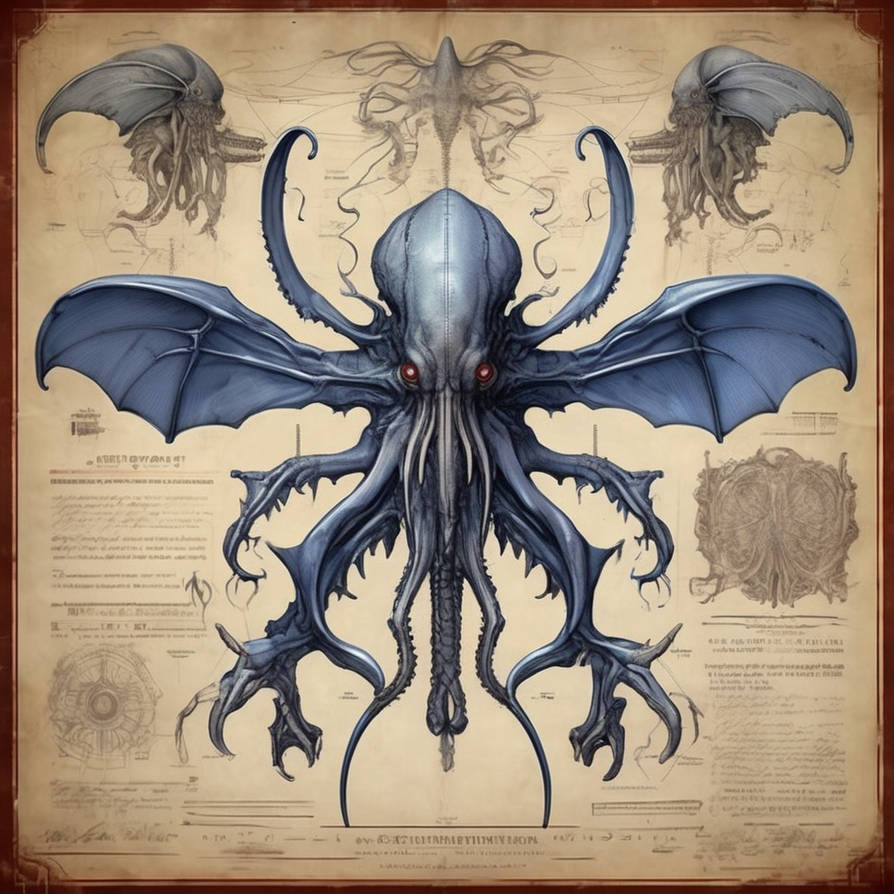 Eldritch Rocketship study of a flying eldritch spawn by NemoArrigo on DeviantArt