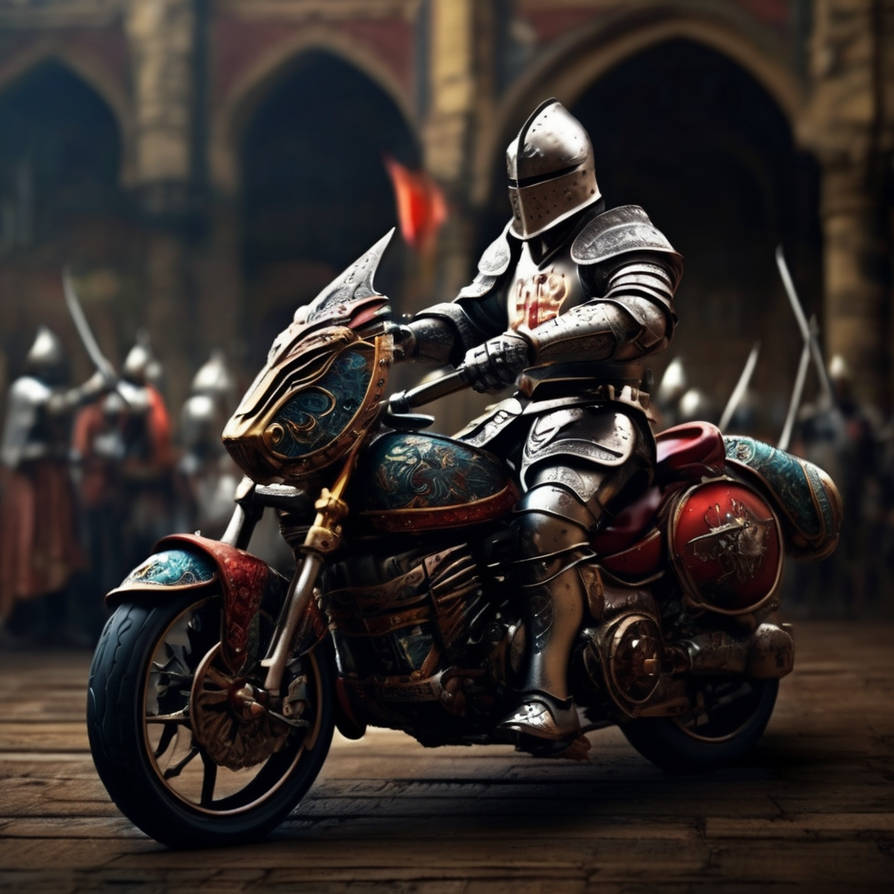 Knight Riding Bike knight on a motorcycle by NemoArrigo on DeviantArt