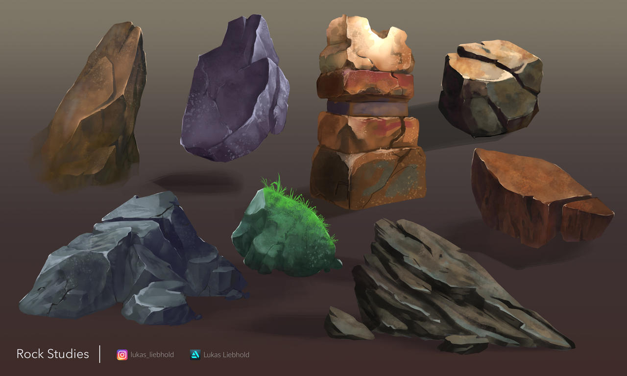 Rock Studies (+ Tutorial) by LukasLiebhold on DeviantArt