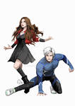 Scarlet Witch and Quicksilver by Fandias