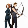 Black Widow and Hawkeye