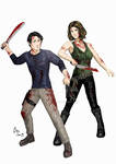 Glenn Rhee and Maggie Greene by Fandias