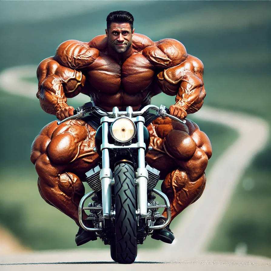 Muscular Adventure Rider Riding To The Gym Of Course by Muscle-Magnificence on DeviantArt