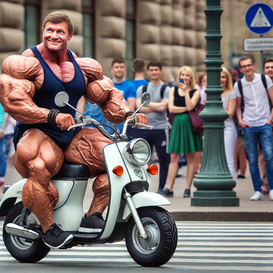 Big Guy On Scooter by Muscle-Magnificence on DeviantArt