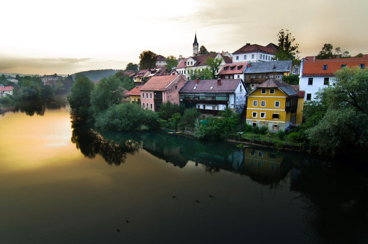 Sunset Over Town