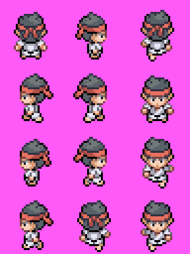 Custom Rse Sprite Pokemon HGSS style RSE Black Belt overworld sprite by Rai211 on DeviantArt