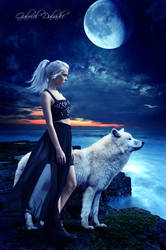 Femme au loup