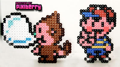 Perler Ness and Monkey