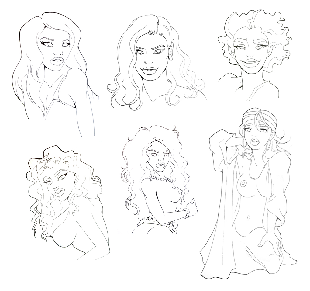 Random Basic Drawn Girls Random Girls for Practise by PinkyPills on DeviantArt