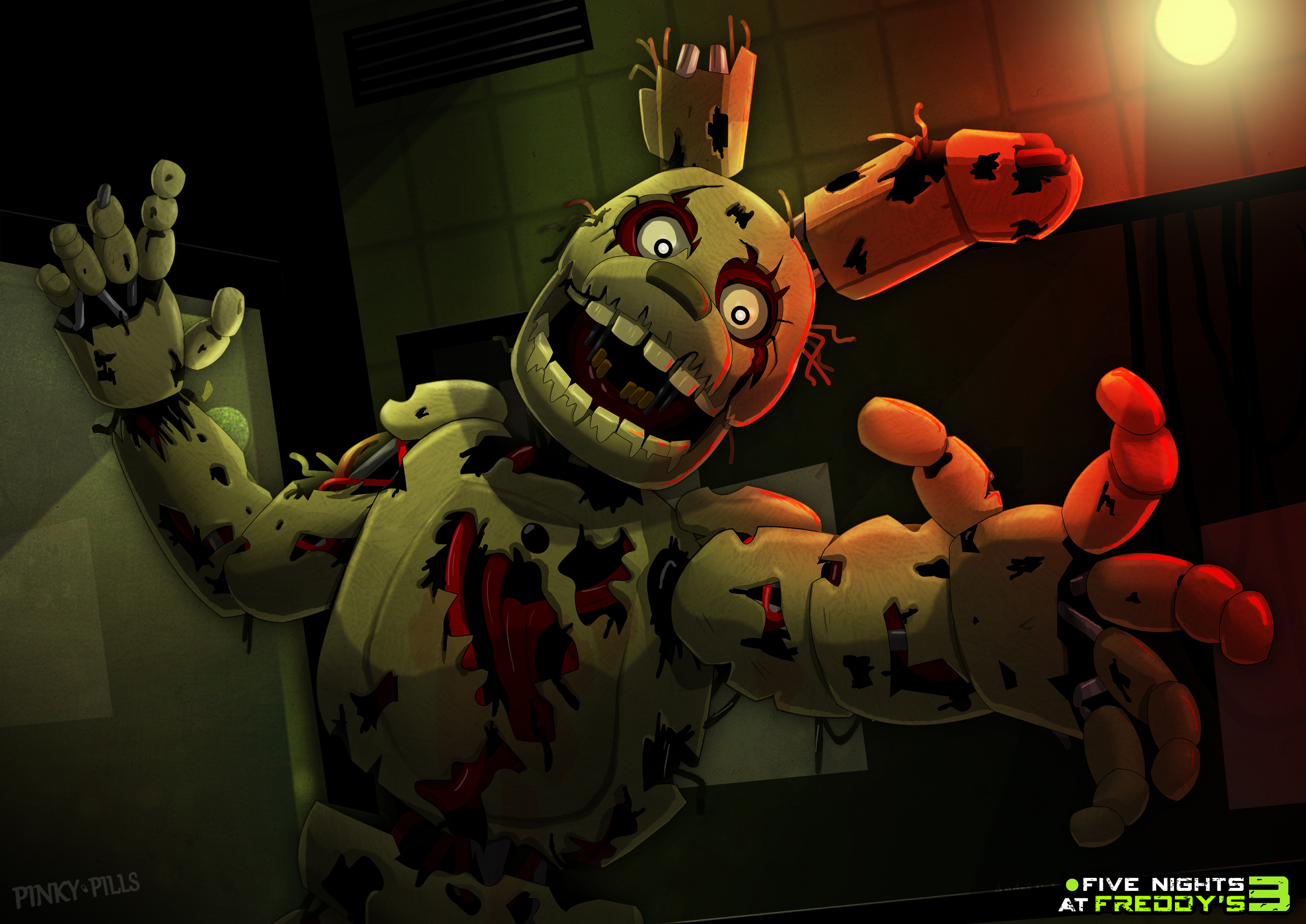 FNaF3 Wallpaper - Springtrap by PinkyPills on DeviantArt
