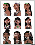 Moana OC Concepts 01 by PinkyPills
