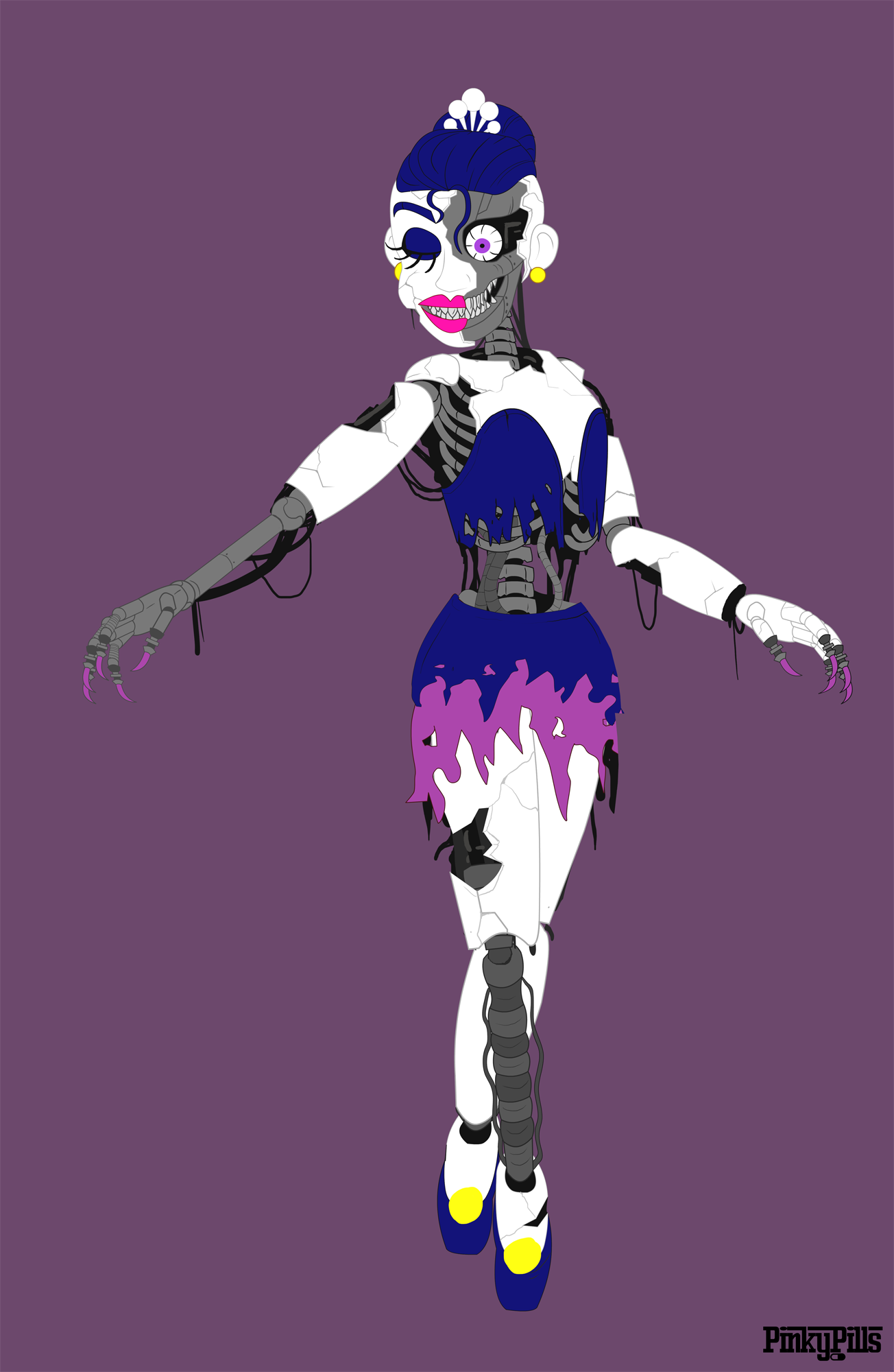 Nightmare Ballora Vectors Only