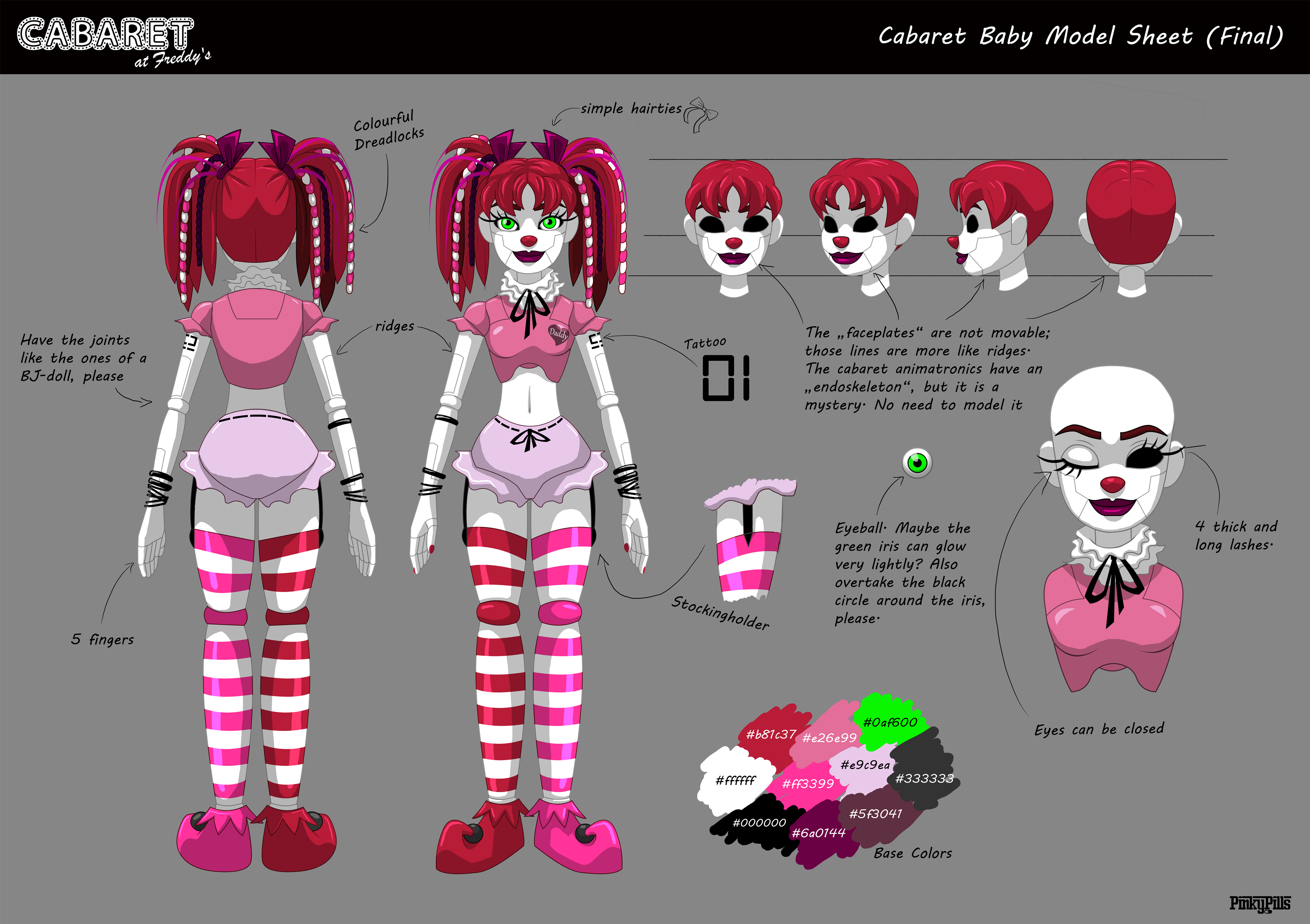 Cabaret Baby - final Model Sheet