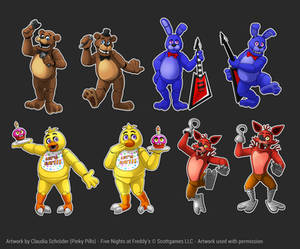 Official FNaF Merch Illustrations