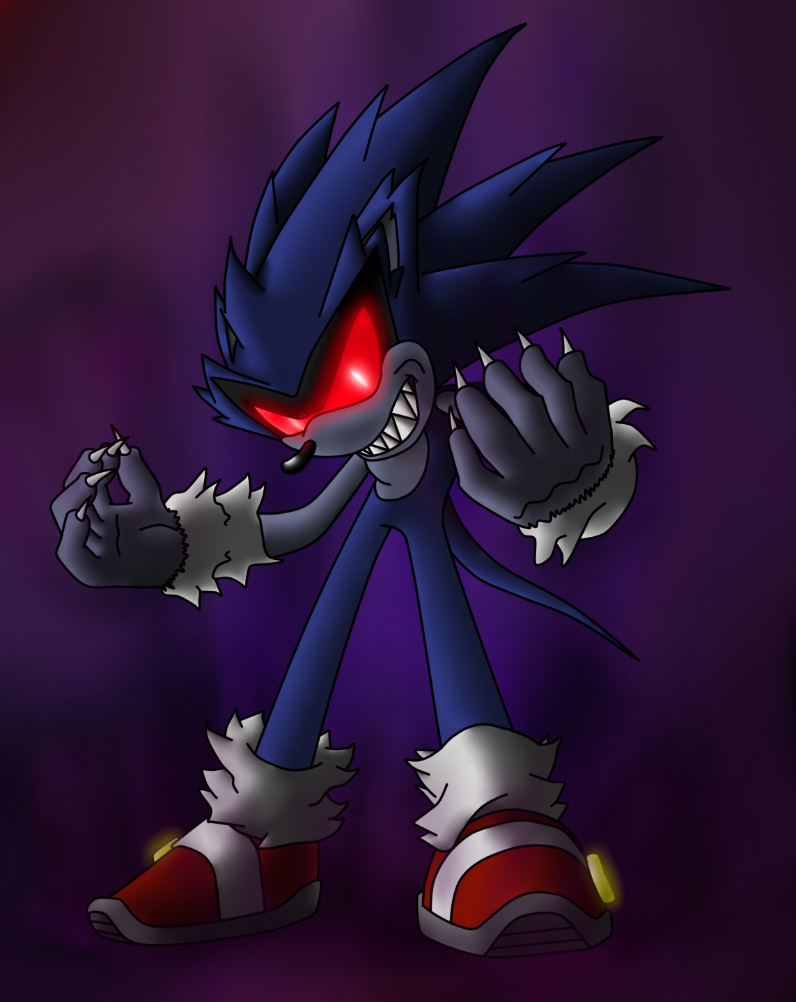 Dark Sonic.Exe (edited) by Sonicexedemonio on DeviantArt