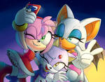 Amy Rose, Blaze The Cat and Rouge The Bat (Collab)