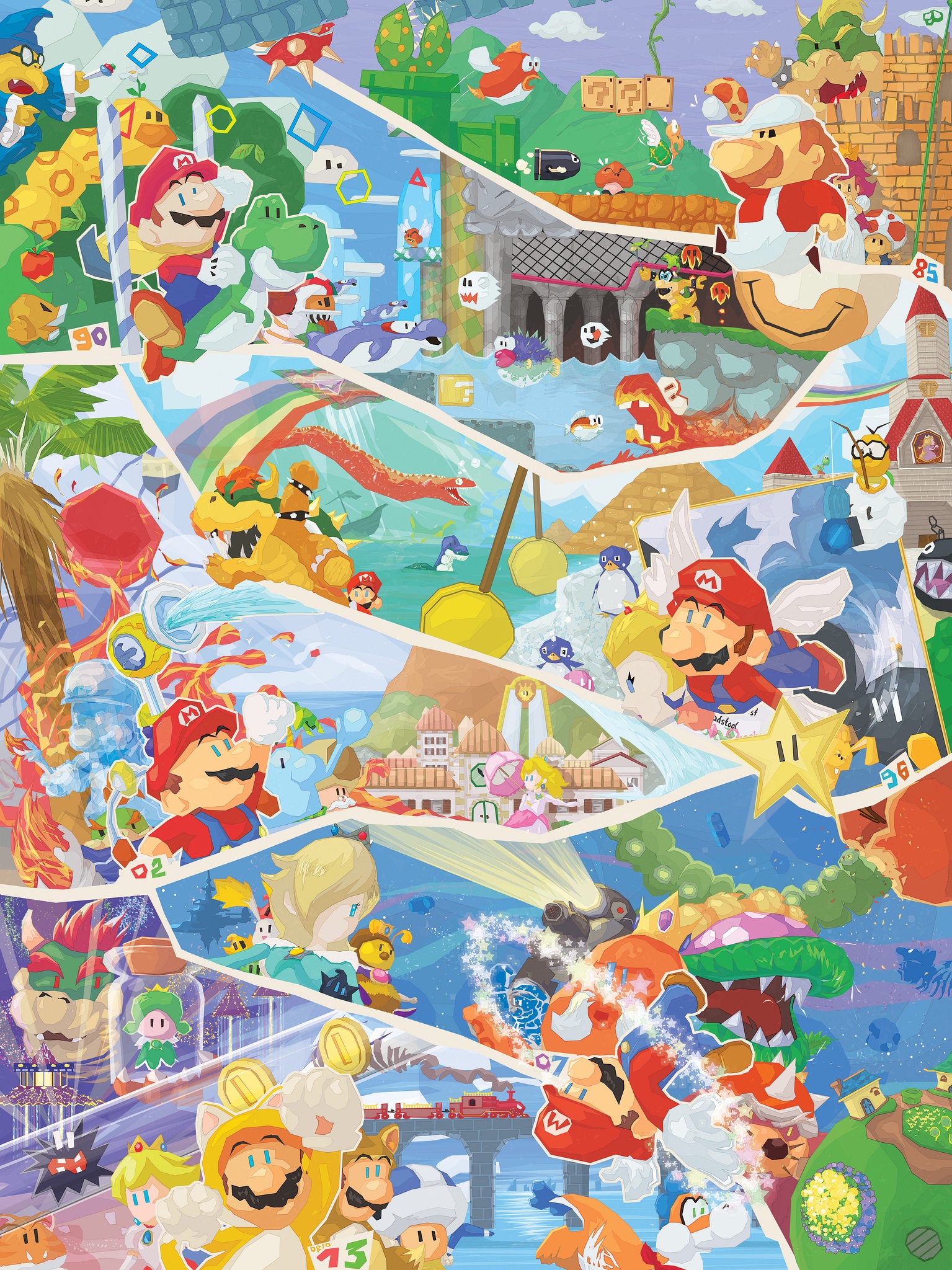 Mario Map Deviantart Super Mario World Map Poster