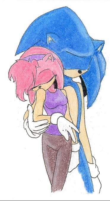 Amy and Sonic Cuddling