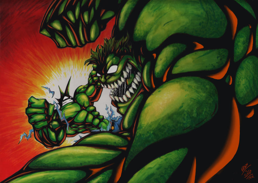 Hulk vs savage dragon collab