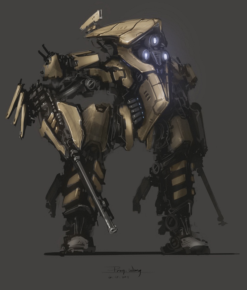 Deviantart Mecha daily mech painting by ProgV on DeviantArt