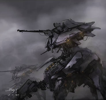 daily mech painting by ProgV
