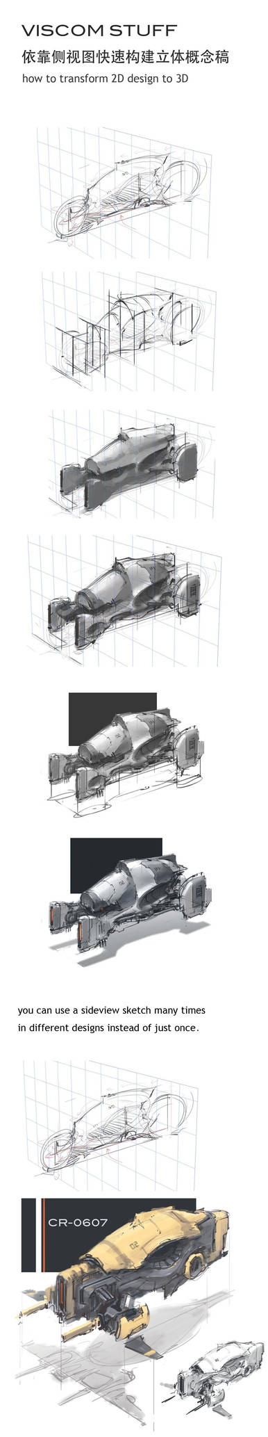 tutorial: how to transform 2D sketch to 3D