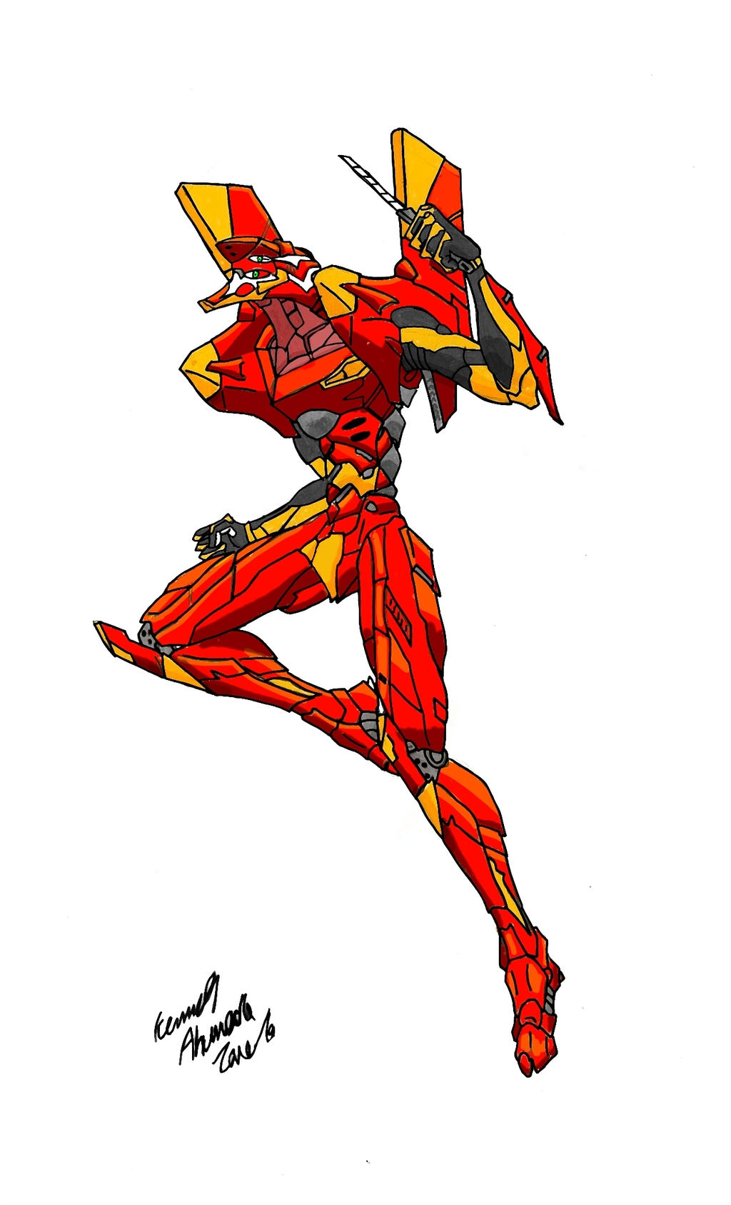 Eva O2 Evangelion Unit-02 by Dino-master on DeviantArt
