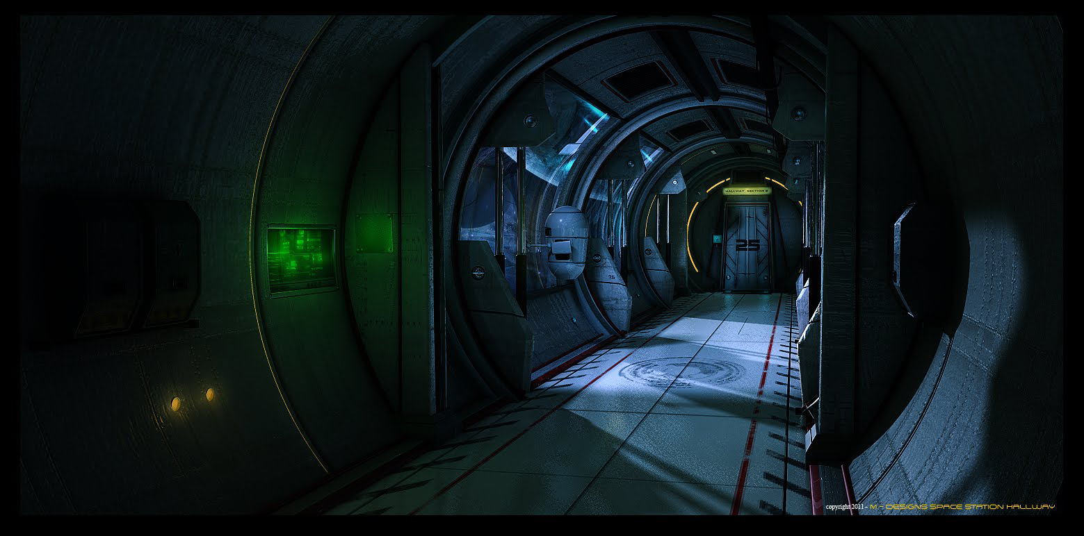 Space Station Hallway By Maks 23 On Deviantart