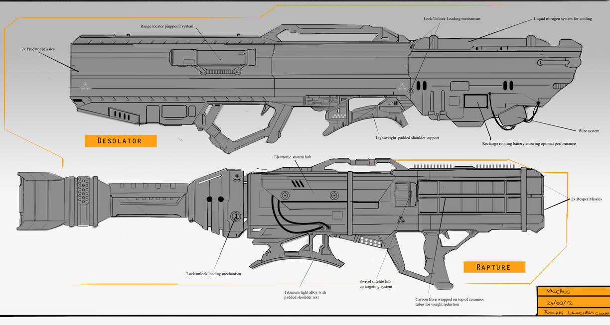 Rocket launcher concepts by MAKS-23 on DeviantArt