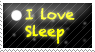 i love sleep stamp