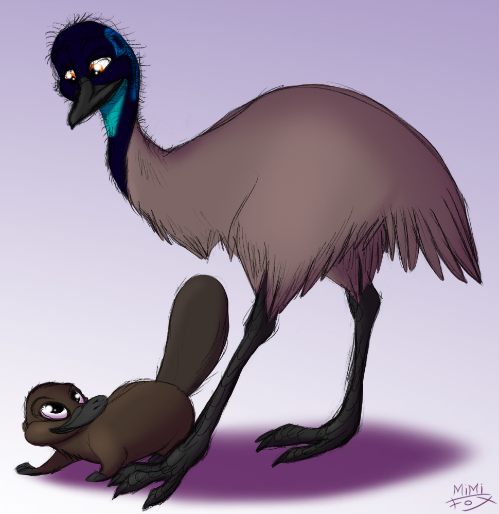 Emu and platypus