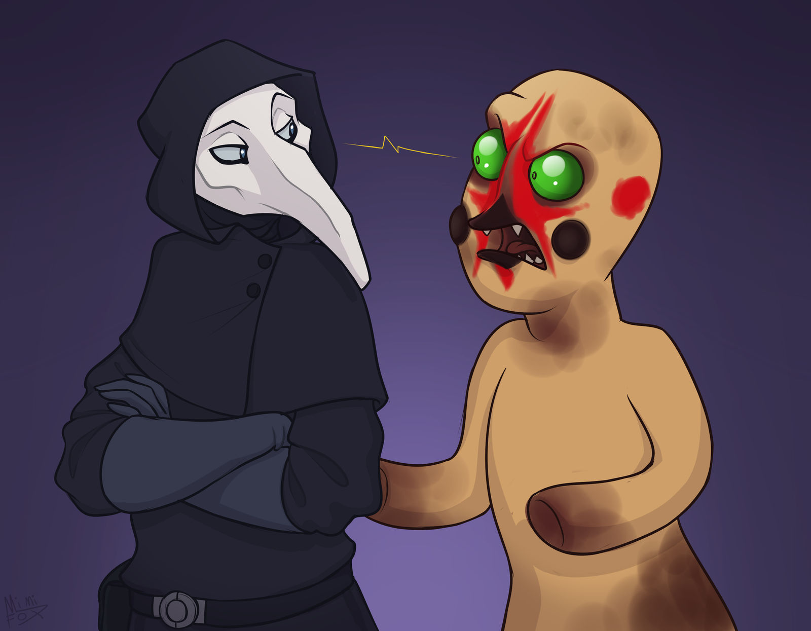 SCP-049, SCP-096, SCP-173  SCP Humanized by Alloween on DeviantArt