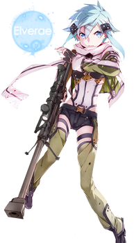 Sinon Gun Gale Online Render