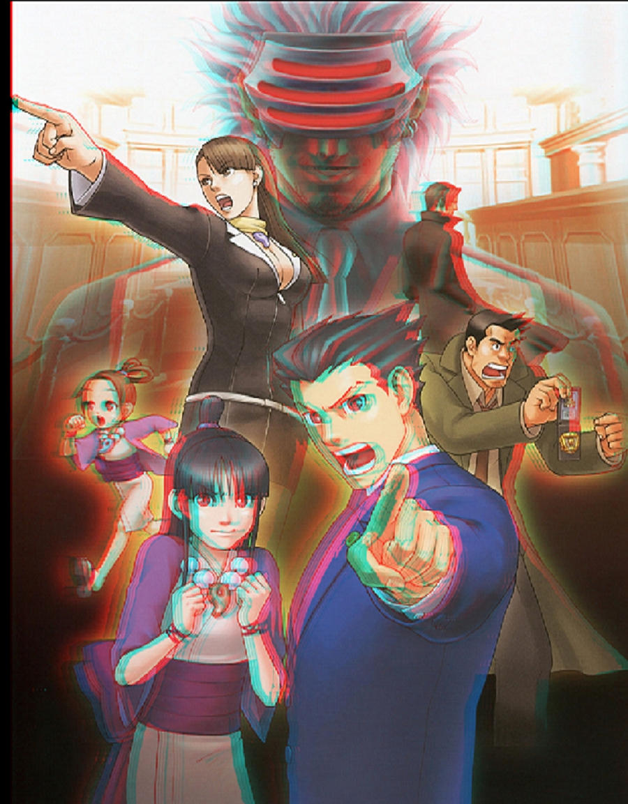 Ace Attorney 3D anaglyph