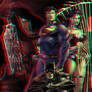 Superman, Batman and WW in 3D Anaglyph