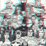 JLA and the Avengers in 3D Anaglyph