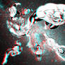 Nova and the Green Lantern Corps in 3D Anaglyph
