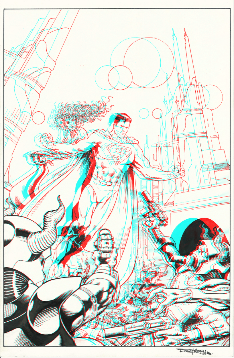 Superman by Barry Kitson in 3d Anaglyph