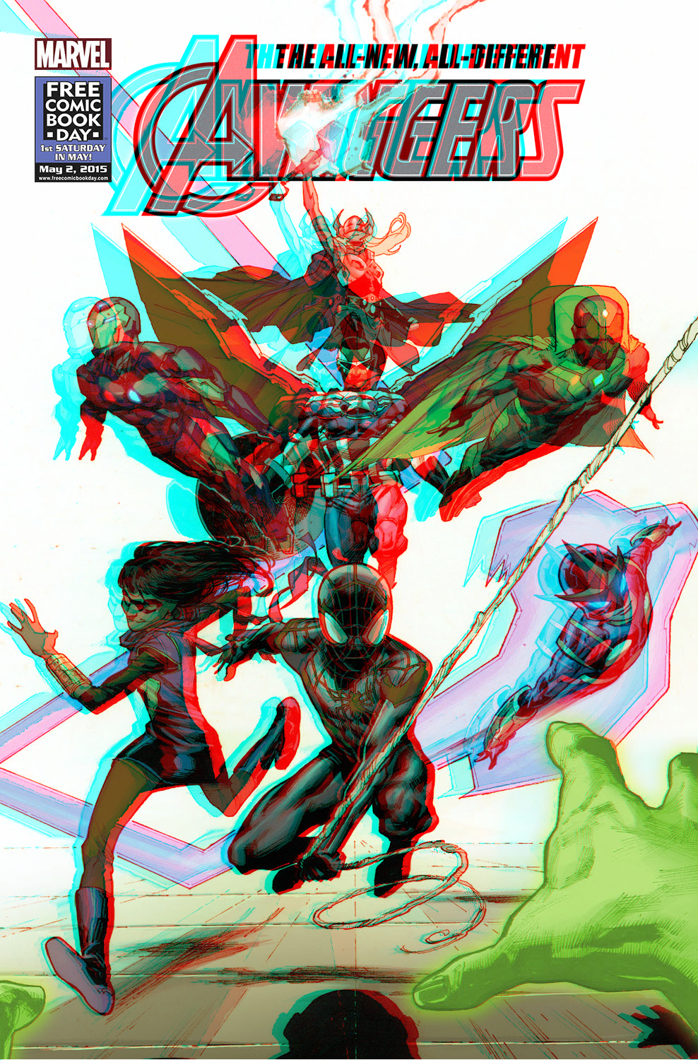 All New All Different Avengers in 3D Anaglyph
