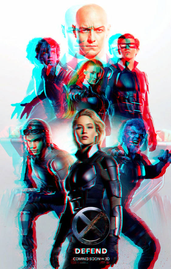 X-Men Apocalypse : The X-Men in 3D Anaglyph