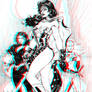 Wonder Woman by Jim Lee in 3D Anaglyph