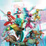 Tmnt and the Power Rangers by Dan Mora in 3D