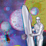 The Silver Surfer by Mike Allred in 3D Anaglyph