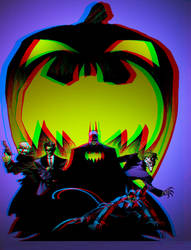 Batman A Long Halloween by Tim Sale in 3D Anaglyph