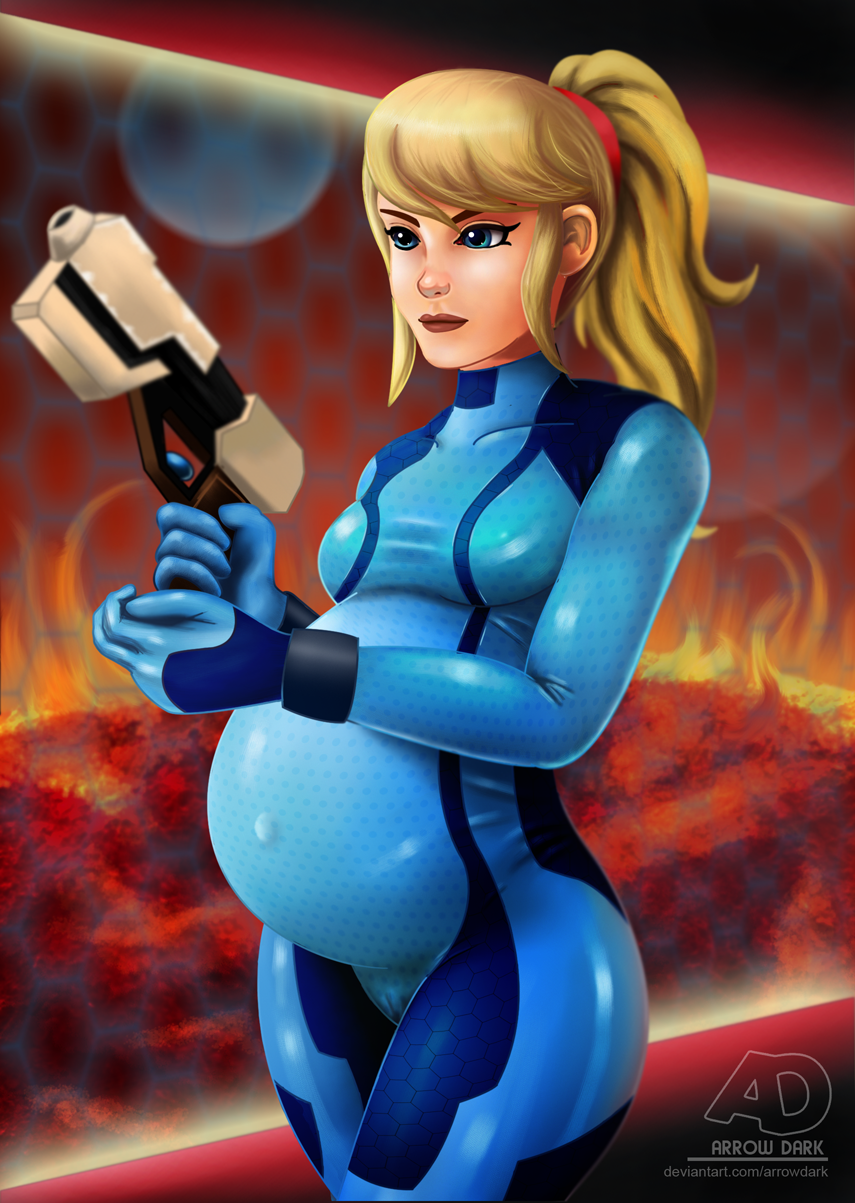 Pregnant Zero Suit Samus. 