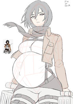 Attack on Titan Pregnant sketch.