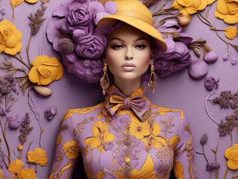 AI - Lavender and Mustard Fashion Cover